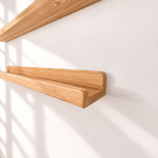 Solid Wood Floating Picture Ledge with Front Lip and Raised Back – Wall-Mounted Display Shelf for Photos, Art, Books and Décor