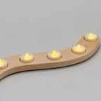 Curved Maple Wood Candle Holder ,Natural Home Decor Gift