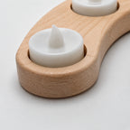 Curved Maple Wood Candle Holder ,Natural Home Decor Gift