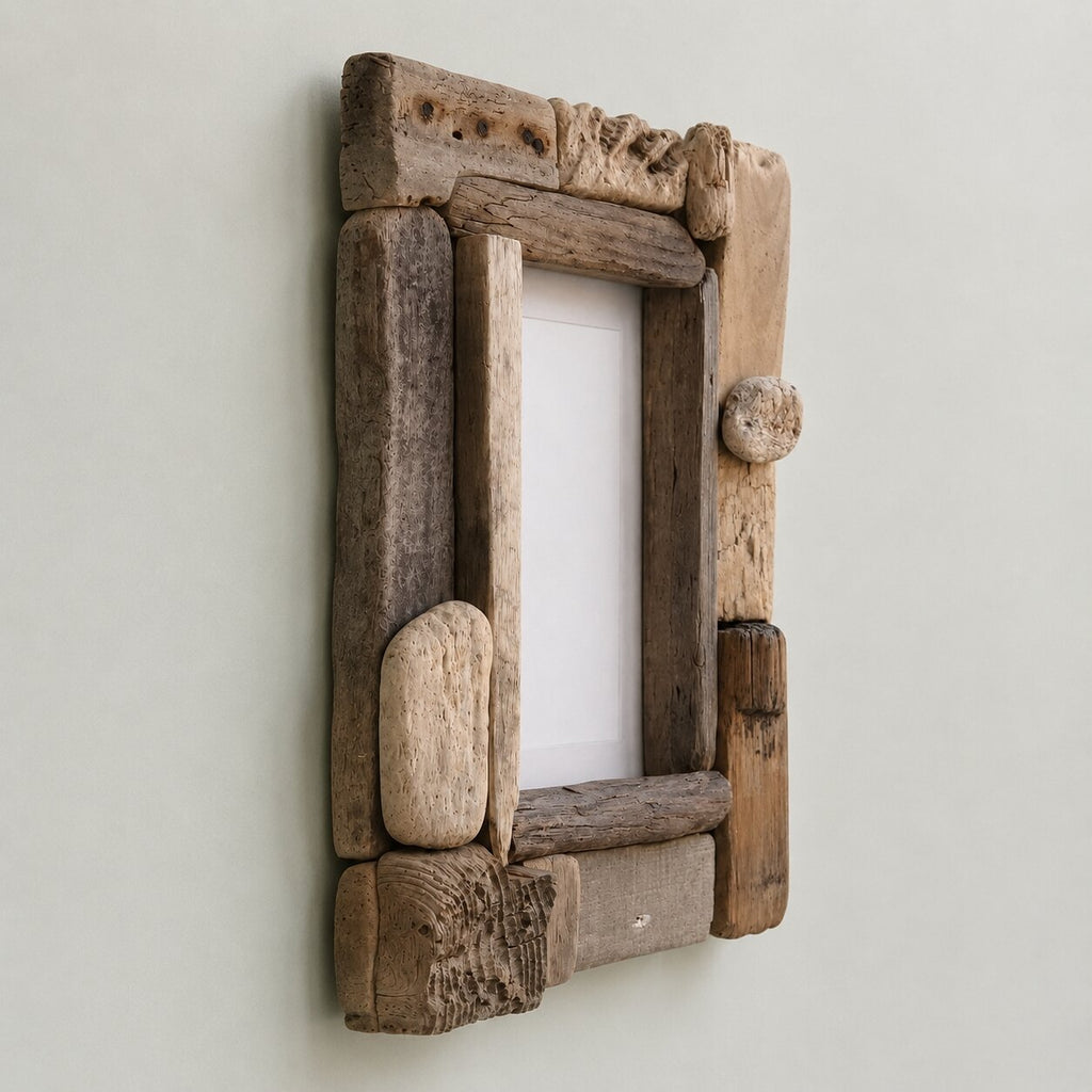 Natural Driftwood Picture Frame, Coastal Inspired Wall Decor, Unique Ocean Style Accent