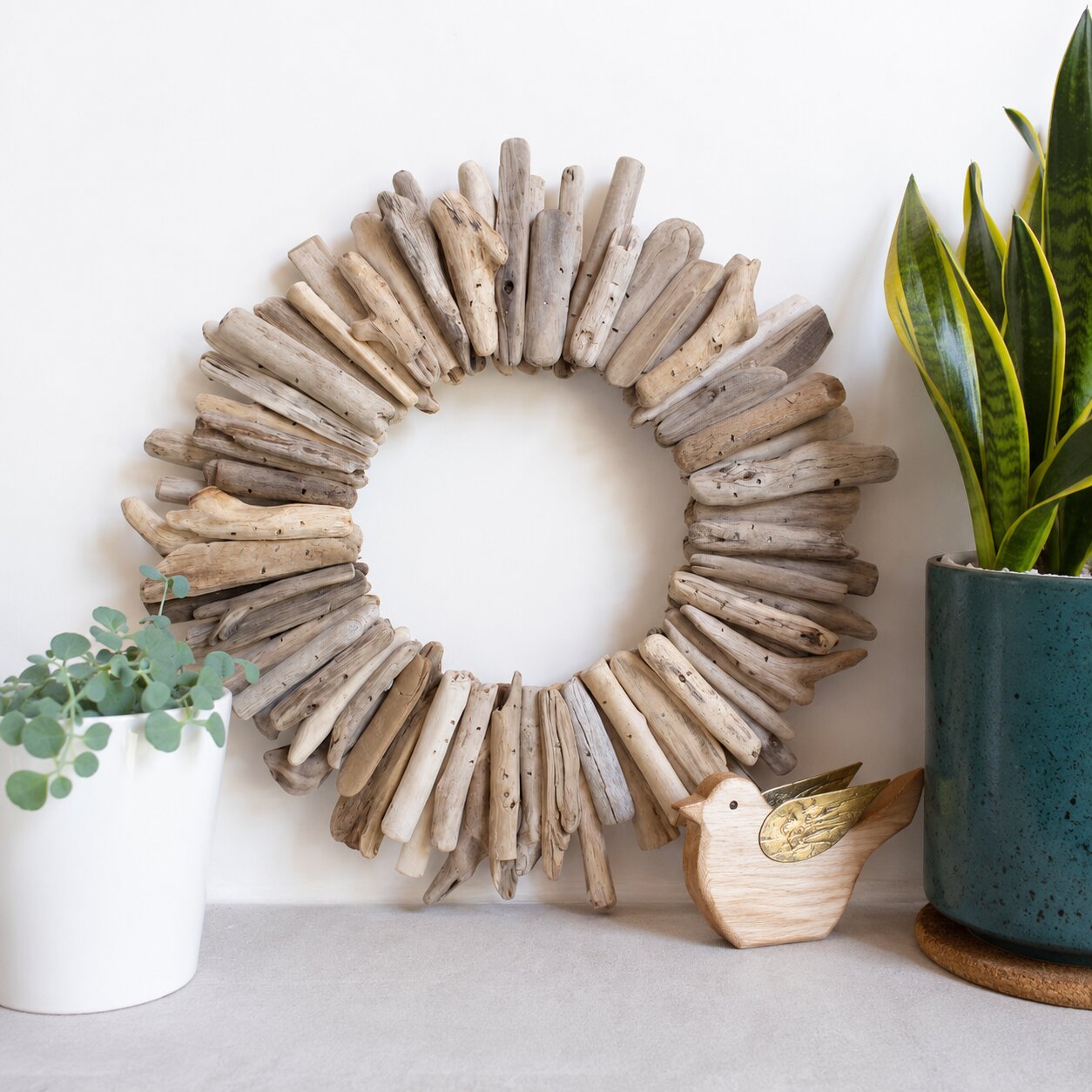 Authentic Driftwood Wreath, Coastal Handmade Wall Decor, Natural Lake Inspired Home Accent