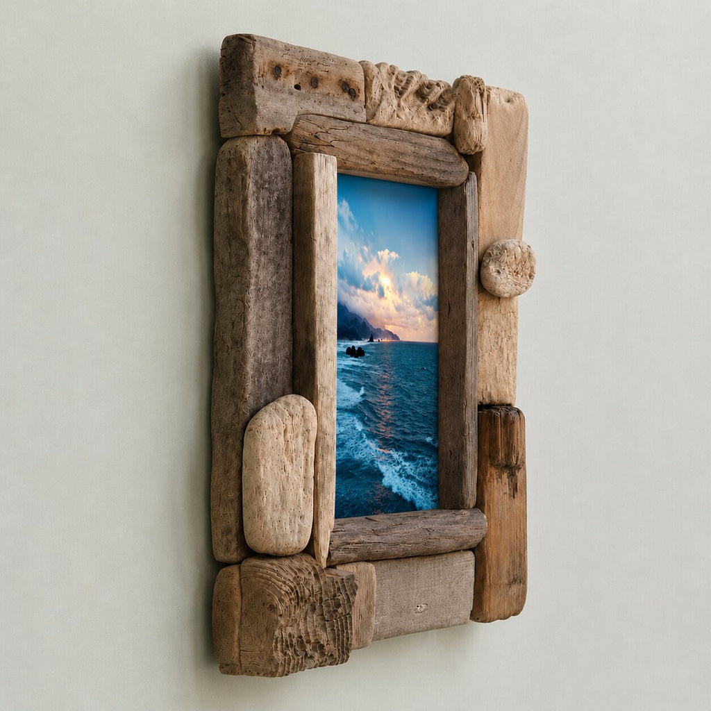 Natural Driftwood Picture Frame, Unique Coastal Inspired Wall Decor