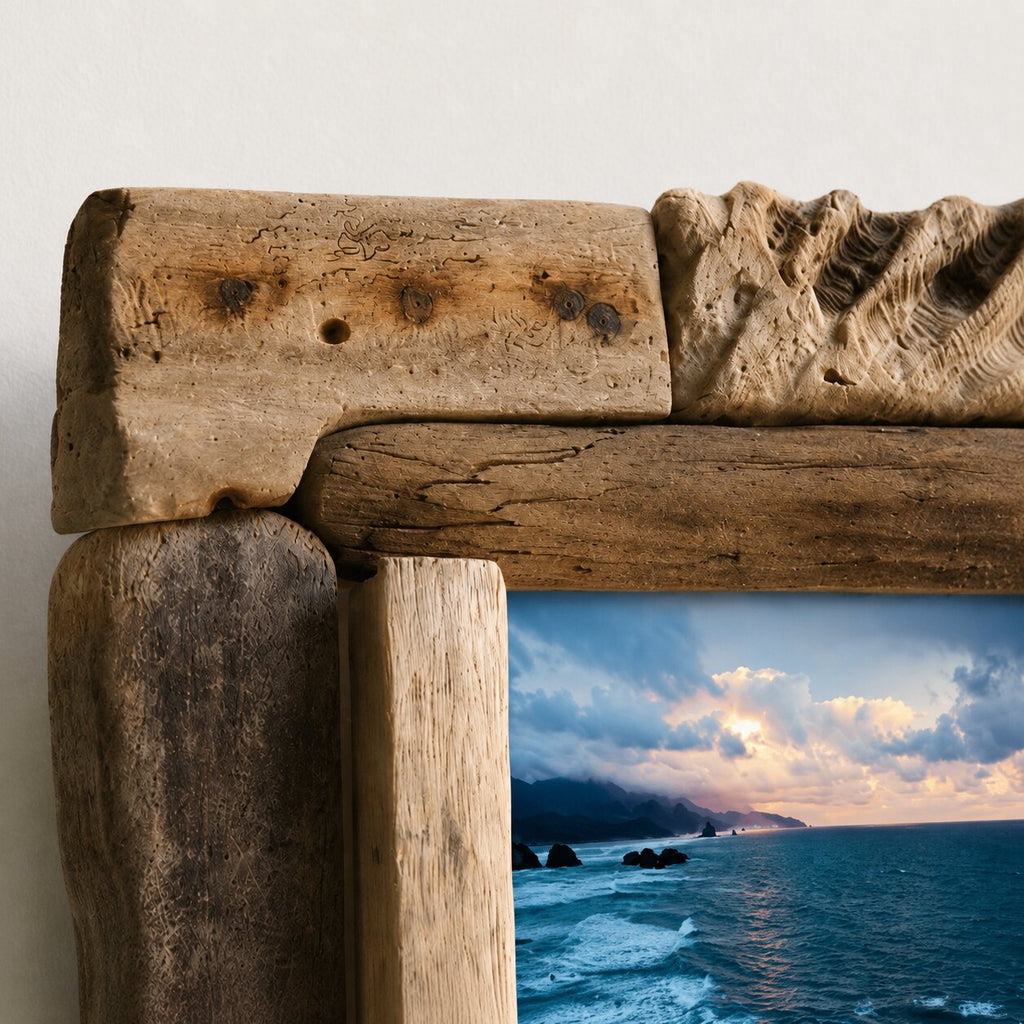Natural Driftwood Picture Frame, Unique Coastal Inspired Wall Decor