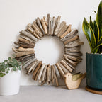 Authentic Driftwood Wreath, Coastal Handmade Wall Decor