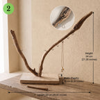 Handcrafted Driftwood Jewelry Holder, Necklace & Ring Display