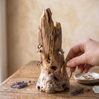 Handcrafted Driftwood Jewelry Holder, Necklace & Ring Display