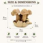 Hand Carved Wooden Mushroom Rustic Woodland Home Decor Ornament