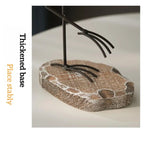 Hand Carved Wooden Seabird Ornament Coastal Home Decor Accent