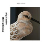 Hand Carved Wooden Seabird Ornament Coastal Home Decor Accent