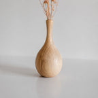 Hand Turned Oak Wood Vase, Minimalist Scandinavian Home Decor