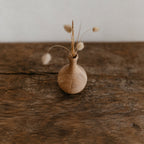 Hand Turned Oak Wood Vase, Minimalist Scandinavian Home Decor