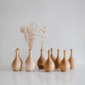 Hand Turned Oak Wood Vase, Minimalist Scandinavian Home Decor, Natural Accent