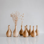 Hand Turned Oak Wood Vase, Minimalist Scandinavian Home Decor