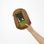 Handcrafted Wood Picture Frame, Cozy Cat Window Wall Art