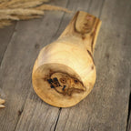 Carved Walnut Wood Vase, Organic Floral Display, Rustic Home Decor