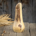Carved Walnut Wood Vase, Organic Floral Display Piece, Natural Rustic Home Accent