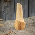 Carved Walnut Wood Vase, Organic Floral Display, Rustic Home Decor