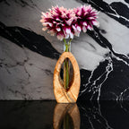 Handmade Wooden Vase, Rustic Floral Twig Display, Anniversary Gift