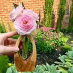 Handmade Wooden Vase, Rustic Floral Twig Display, Anniversary Gift