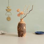 Hand Carved Wooden Vase, Unique Natural Home Decor