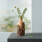 Hand Carved Wooden Vase, Unique Natural Home Decor