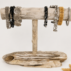 Handcrafted Driftwood Jewelry Holder, Coastal Bracelet Display Stand