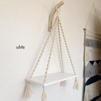 Handmade Macrame Wood Wall Shelf ,Boho Hanging Decor