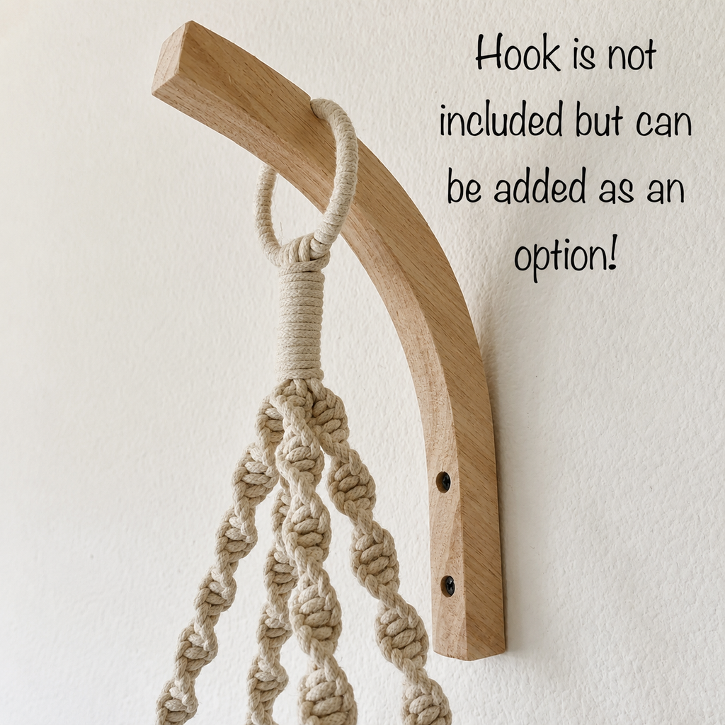 Handmade Macrame Wood Wall Shelf ,Boho Hanging Decor