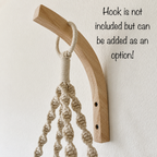 Handmade Macrame Wood Wall Shelf ,Boho Hanging Decor
