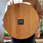 Natural Oak Wood Wall Clock, Minimalist Scandinavian Home Decor
