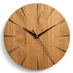 Natural Oak Wood Wall Clock, Minimalist Scandinavian Home Decor