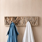 Reclaimed Driftwood Coat Rack ,Natural Wooden Wall Organizer