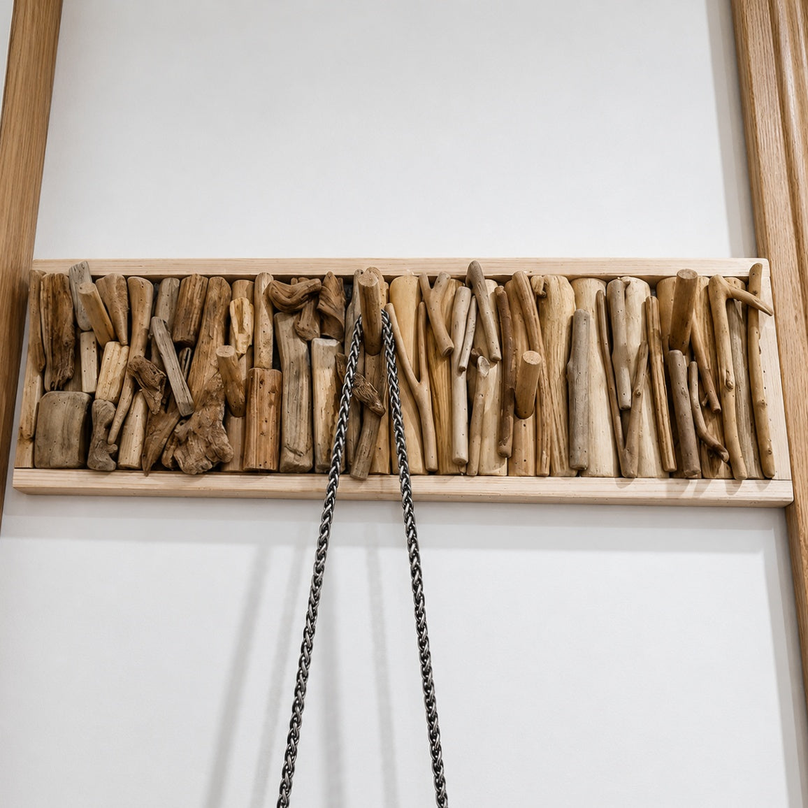 Reclaimed Driftwood Coat Rack – Natural Wooden Wall Organizer