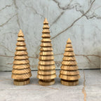 Rustic Wooden Christmas Tree Set of Three Holiday Home Decorations
