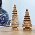Rustic Wooden Christmas Tree Set of Three Holiday Home Decorations