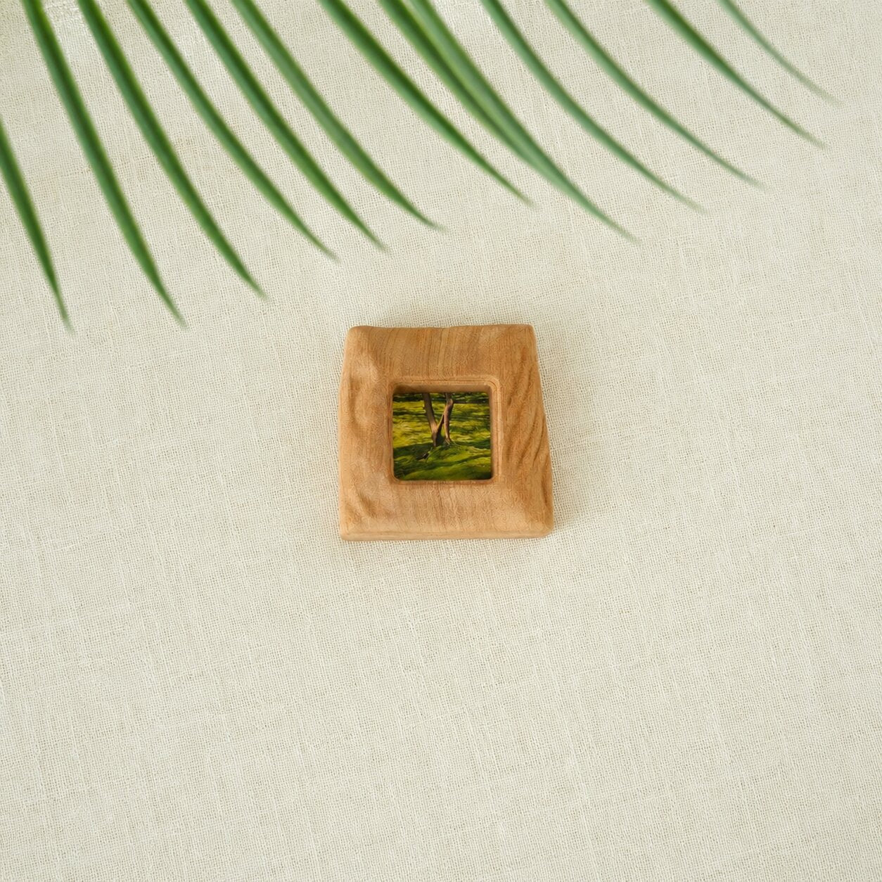 Natural Sapele Wood Picture Frame, Irregular Handmade Design, Rustic Home Decor Accent