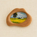 Handcrafted Cloud Solid Wood Frame, Minimalist Natural Wall Decor