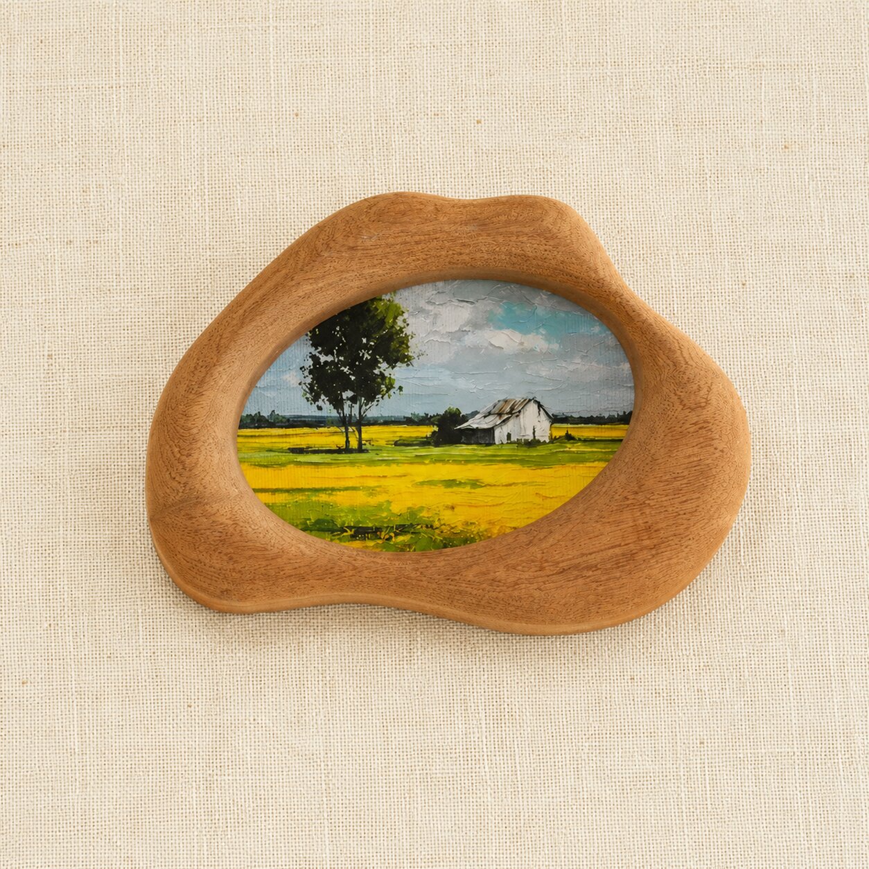 Handcrafted Cloud Wood Frame, Minimalist Wall Art Decor, Natural Home Display Piece