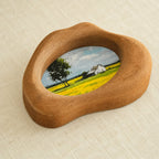 Handcrafted Cloud Solid Wood Frame, Minimalist Natural Wall Decor