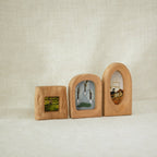 Handcrafted Irregular Natural Sapele Solid Wood Frame, Rustic Home Decor