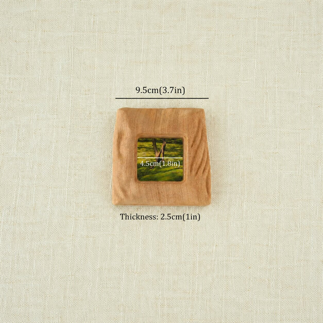 Natural Sapele Wood Picture Frame, Irregular Handmade Design, Rustic Home Decor Accent
