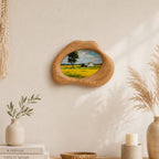 Handcrafted Cloud Solid Wood Frame, Minimalist Natural Wall Decor