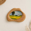 Handcrafted Cloud Solid Wood Frame, Minimalist Natural Wall Decor