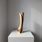 Natural Walnut Wood Vase, Handmade Wabi-Sabi Style Flower Display