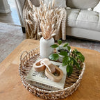 Handcrafted Wood Chain Link Sculpture Boho Home Decor