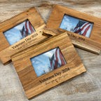 Personalized Acacia Wood Frame, Live Edge Rustic Design