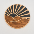 Layered Wood Wall Art, Boho Modern Hanging Decor, Minimalist Home Statement Piece
