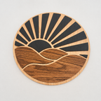 Layered Wood Wall Art, Boho Modern Hanging Decor