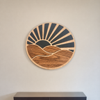 Layered Wood Wall Art, Boho Modern Hanging Decor