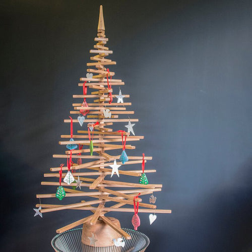 Alternative Oak Christmas Tree Minimalist Wooden Holiday Home Decor